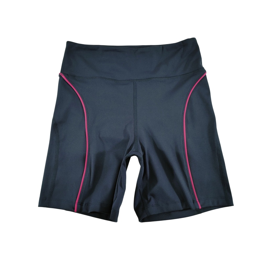 Sincerely Jules Active Womens Dark Blue Pink Piping Shorts Size M High Rise NWOT